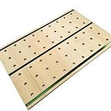Plan de travail de menuisier 915 x 610 mm avec trous de 20 mm et rails en T en contreplaqué pour l'atelier, accessoires de menuiserie, éléments de montage | Woodfan