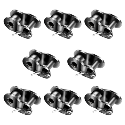 8 Pcs 420 Chain Roller Chain Offset Link 420 Chain Master Link, Half Link, Crank Link