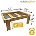 DutchCrafters Cedar Wood Large Open Ground Platform Bird Feeder Tray, Wooden Bird Seed Feeder for Outdoor Wild Birds, Animals for Outside, Garden, Yard