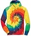 Joe's USA(tm) Hoodies Tie-Dye Hooded Sweatshirt,Medium Rainbow Tie-Dye