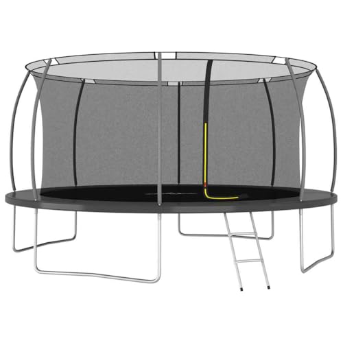 Vetnasa Cama elástica Redonda 460x80 cm 150 kg Juegos y Juguetes, Estructuras para Juegos al Aire Libre, Camas elásticas Gris 67,3 KG