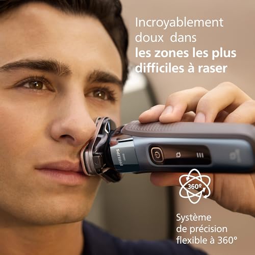 Rasoir électrique Philips i9000 Taubenblau Technologie Skin IQ Triple Action Lift & Cut - vue 6