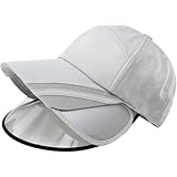 [LumoLight] 日よけ帽子 サンバイザー uvカット メンズ レディース つば広 uvカット 二重構造 紫外線対策 メッシュ サイズ調節可 全顔覆う サングラス付き 花粉症対策 日焼け軽減 運動 自転車 キャップ 頭囲 55～60cm (グレー+透明マスク) [並行輸入品]