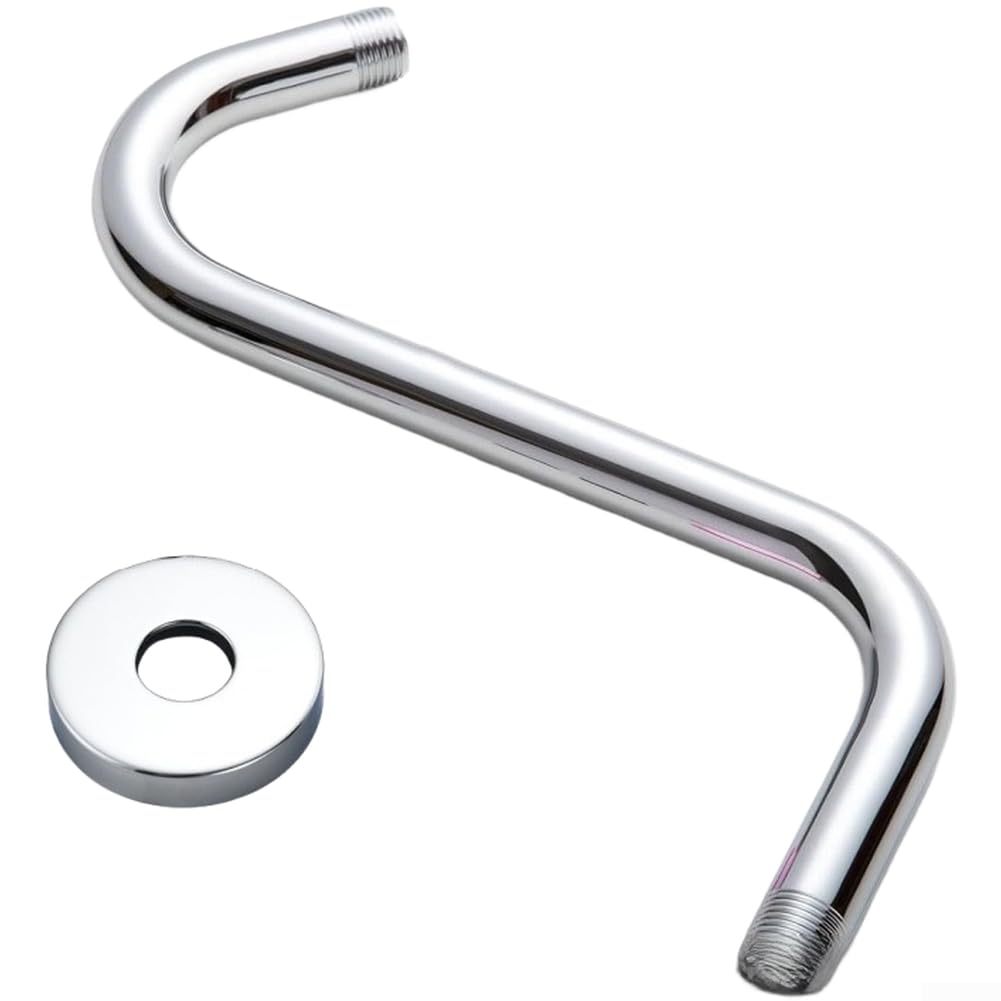 Brazo para ducha para acero Inoxidable Forma S 26cm Brazo para(Silver)