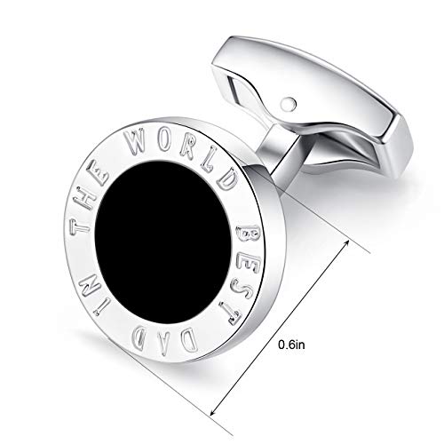 Honey Bear Round Cufflinks For Mens Shirt Best Dad In The World For Fathers Day Black #TOP4