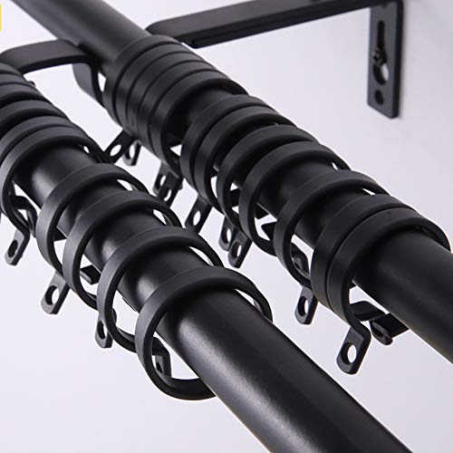 WEWE Telesc�pica Extensible Postes De Cortina Kit,con Metal Ball Finial Soltero Doble Barras Cortinas 16-19mm Di�metro para Windows J 1.2 * 1.2inch(3 * 3cm)