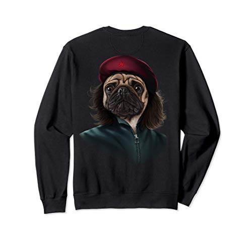 Perro pug personificado como Che Guevara Sudadera