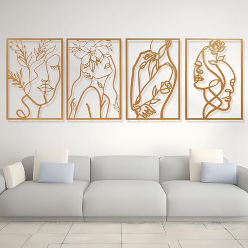 AMAATE Modern Abstract Wall Art Set, Black and White Canvas