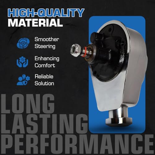 Power Steering Pump Saginaw P Series 5/8" Keyway Pulley Shaft - Compatible with GM Vehicles GMC Chevrolet Chevy Buick Oldsmobile Pontiac Chrome by Auto Parts Prodigy - Used condition - Image 3