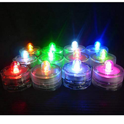 Zhiweikm Home Decorations Led Tea Candles Bulb Battery Operated Flameless For Seasonal & Festival Celebration, Pack Of 12, Electric Fake Candle In Multi-Color Flashing And Wave Open #TOP1