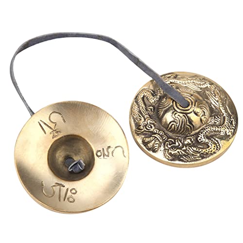 Sino de Meditação, Instrumento de Percussão Artesanal de Sino de Meditação (padrão de dragão duplo)