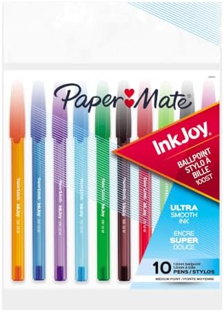 Paper Mate InkJoy Pen Ballpoint Stick, Ball Point 10 Stick Pen As...