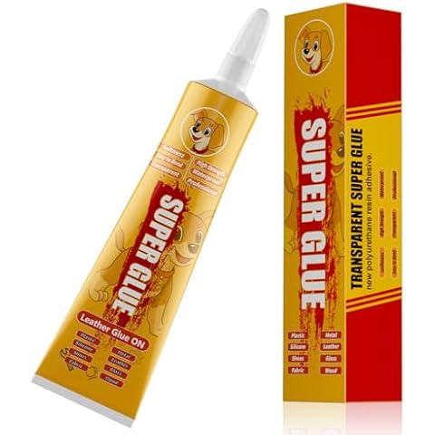 Bouaegr Leather Glue, Special Fabric Glue Permanent Clear Washable for Bonding Between Leather and Leather, Leather and Substrates of Different Materials (1pack) Cover