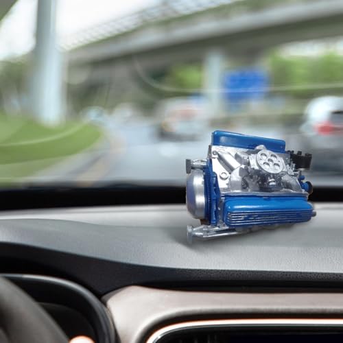 ミニV8エンジン|ミニチュアエンジン|樹脂V8モーターリアルなコレクション装飾ディスプレイオーナメント - ホームリビングルームのデスクトップクラフトモデル女性ギフトと自動車愛好家の装飾 [4]