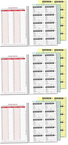 Image of V Safety Professional Visitor Book Refill with 100 Badge Inserts (90 x 60mm) - GDPR Compliant Sign-in System for Reception Areas - 10 Passes per Page with Health & Safety Information (Pack of 3)