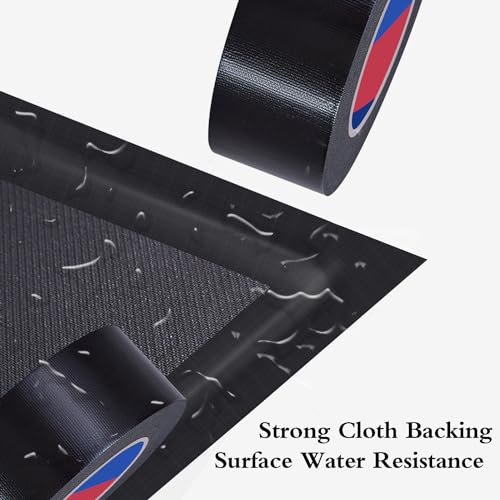 Image of Black Duct Tape 2 Inch x 55 Yards x 10 Mil Thickness Heavy Duty, No Residue, Tear by Hand & Waterproof Duct Tape,Great for Packaging, Home Use, DIY, Projects and Repairs