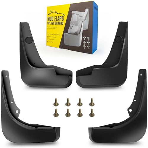 QUYDDC Mud Flaps Fit for 2010 2011 2012 2013 2014 2015 Chevy Cruze 4-Door Sedan (1st Gen) (Not for SR,SRi and Sport Models), Dedicated Mudguard for Four Seasons Universal Protection, Front and Rear
