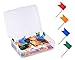 Produktbild DSstyles Karte Pins 100 Stück Zeichnung Pins Flag Push Pins für Cork Hinweis Board - verschiedene Farben