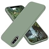 OTOFLY for iPhone XR Case, [Silky and Soft Touch Series] Premium Soft Silicone Rubber Full-Body Protective Bumper Case Compatible with Apple iPhone XR 6.1 inch (Calke Green)