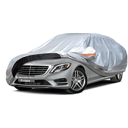 Car Cover Custom Fit Mercedes-Benz S-Class S250 S300 S350 S400 S450 S550 S560 S600 (1972-2025) Waterproof for Automobiles, Oxford Sun Rain Dust Snow P