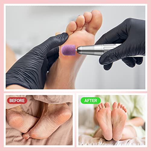 Melodysusie 10 Pcs Nail Sanding Caps Nail Drill Bits 180 Fine Grit For Foot File Callus Remover Manicure Pedicure Nail Polishing Burr Home Salon Use, Purple (13Mm) #TOP3