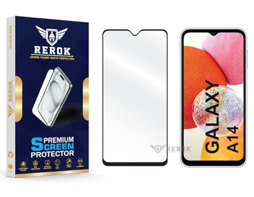 Image of Gorilla Tempered Glass Screen Protector Compatible with Samsung Galaxy A14 [Pack of 1] | Edge-to-Edge, Bubble-Free, Case Friendly, Easy Installation Kit