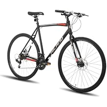 HH HILAND 700C Road Hybrid Bike, 21 speeds Bikes Urban City Commuter Bicycle with Disc Brake for Men Women Adult Comfortable Bicycle