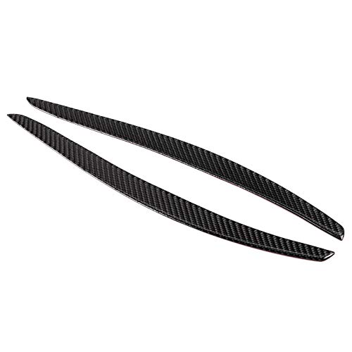 Carbon Fiber Headlight Eye Lid Cover, Pair Headlight Eyebrow Trim Carbon Fiber Eyelid Cover Sticker Fit for 3 Series Coupe E92 06?12