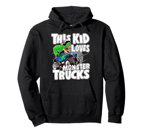 Lindo Monster Truck Chicos Chicas Este Niño Ama Camiones Monstruo Sudadera con Capucha