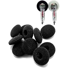 FAAEAL 15 Pairs Replacement Ear Tips for Ear Buds Headsets Earphones Accessories,Soft Foam Earbuds Eartips,Earpads Ear Bud Pad Cushions Replace Sponge Covers for Diameter 15mm-20mm HeadphonesBlack