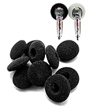 FAAEAL 15 Pairs Replacement Ear Tips for Ear Buds Headsets Earphones Accessories,Soft Foam Earbuds Eartips,Earpads Ear Bud Pad Cushions Replace Sponge Covers for Diameter 15mm-20mm Headphones(Black)