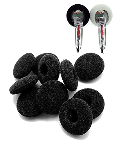 FAAEAL 15 Pairs Replacement Ear Tips for Ear Buds Headsets Earphones Accessories,Soft Foam Earbuds Eartips,Earpads Ear Bud Pad Cushions Replace Sponge Covers for Diameter 15mm-20mm Headphones(Black)