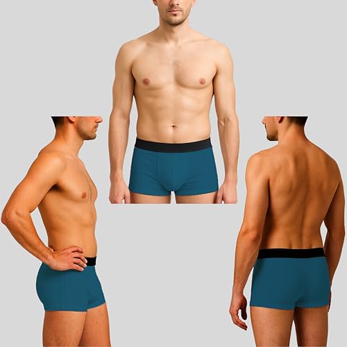 Image of HK47 Men Underwear Pack, Ice Silk Stretchable Breathable Trunks, Regular Fit Men's Brief, Anti Bacterial Quick Dry Innerwear for Men