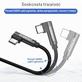 Aceyoon Kabel Spiralny USB C na USB C, 2 sztuki, 1,5 m, 3 A/60 W, obsługuje PD3.0 i QC3.0, typ C, Android Auto, szybkie ładowanie do iPhone 15 Series, Galaxy S23/S22