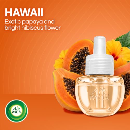 Image of Air Wick Plug in Scented Oil Refill, 10ct, Hawaii, Air Freshener, Eco Friendly, Essential Oils
