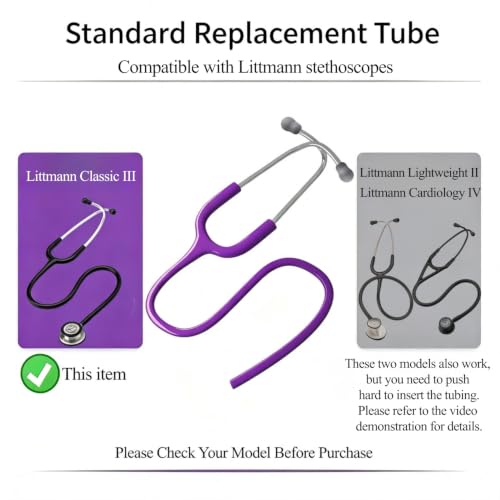 Image of Stethoscope Replacement Tube Purple Tubing fits for Littmann III