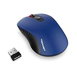 tecknet m002 Puedes tomar el mini ratón inalámbrico dondequiera que lleves a tu ordenador portátil, gracias a su diseño ultra pequeño de bolsillo.