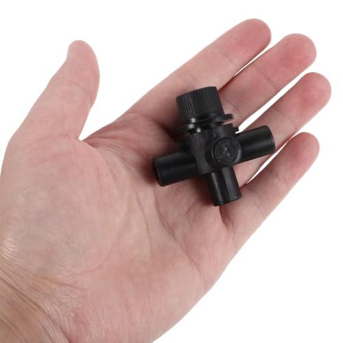 Válvula de flujo de aire ajustable de reemplazo para dispositivo de bienestar y máquina de masaje corporal, válvula de tres vías de plástico negro, accesorio portátil para spa y terapia en el hogar miniatura 4
