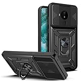 Funda para Nokia C30 [2 en 1 Tapa del Objetivo de la c�mara de Diapositivas] Compatible con Nokia C30 Funda Case Carcasa Black