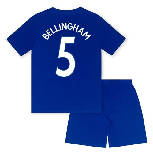 Real Madrid Pijama corto para niños, regalo oficial de fútbol para niños, Reflex Blue Bellingham, 12-13 años