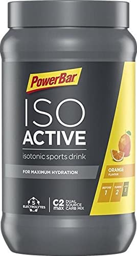 Powerbar Isoactive Orange 600 g - Boisson Isotonique pour Sportifs - 5 Électrolytes + C2MAX
