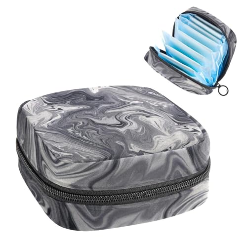 Sanitary Pads Bags, Marble Texture Art Abstract Menstrual Cup Pouch Nursing Pad Holder, First Period Kit Bags for Teen Girls Women Ladies