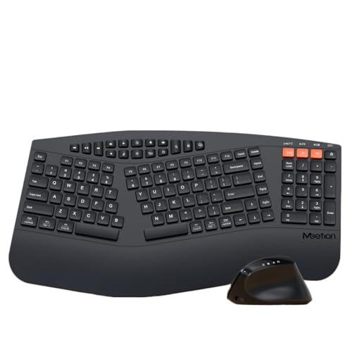 Clavier Bluetooth ergonomique sombre pour optimiser l'espace de votre bureau à la maison