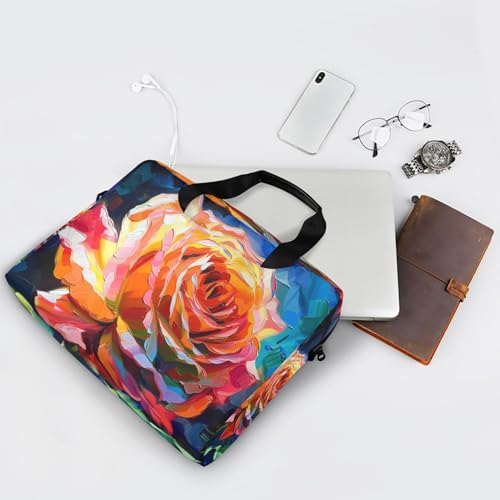Maletín para portátil con diseño Rainbow Rose, 13-15.6 pulg miniatura 7