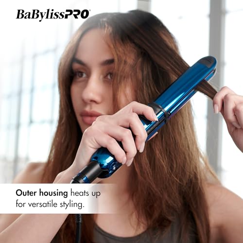 Image of BaBylissPRO Nano Titanium Prima Ionic Hair Straightener - Professional Flat Iron & Curling Iron in One for Stylists, Pro Styling Hair Tool