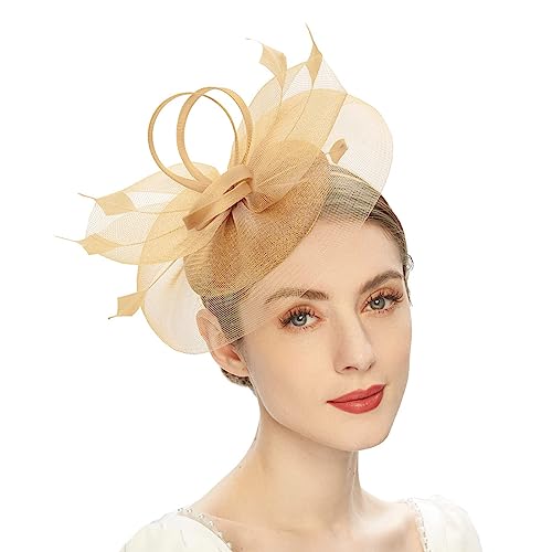 BYUTFA Toucado elegante chapéu de estaleiro para mulher cocktail chá festa chapéus requintado toque francês para casamento