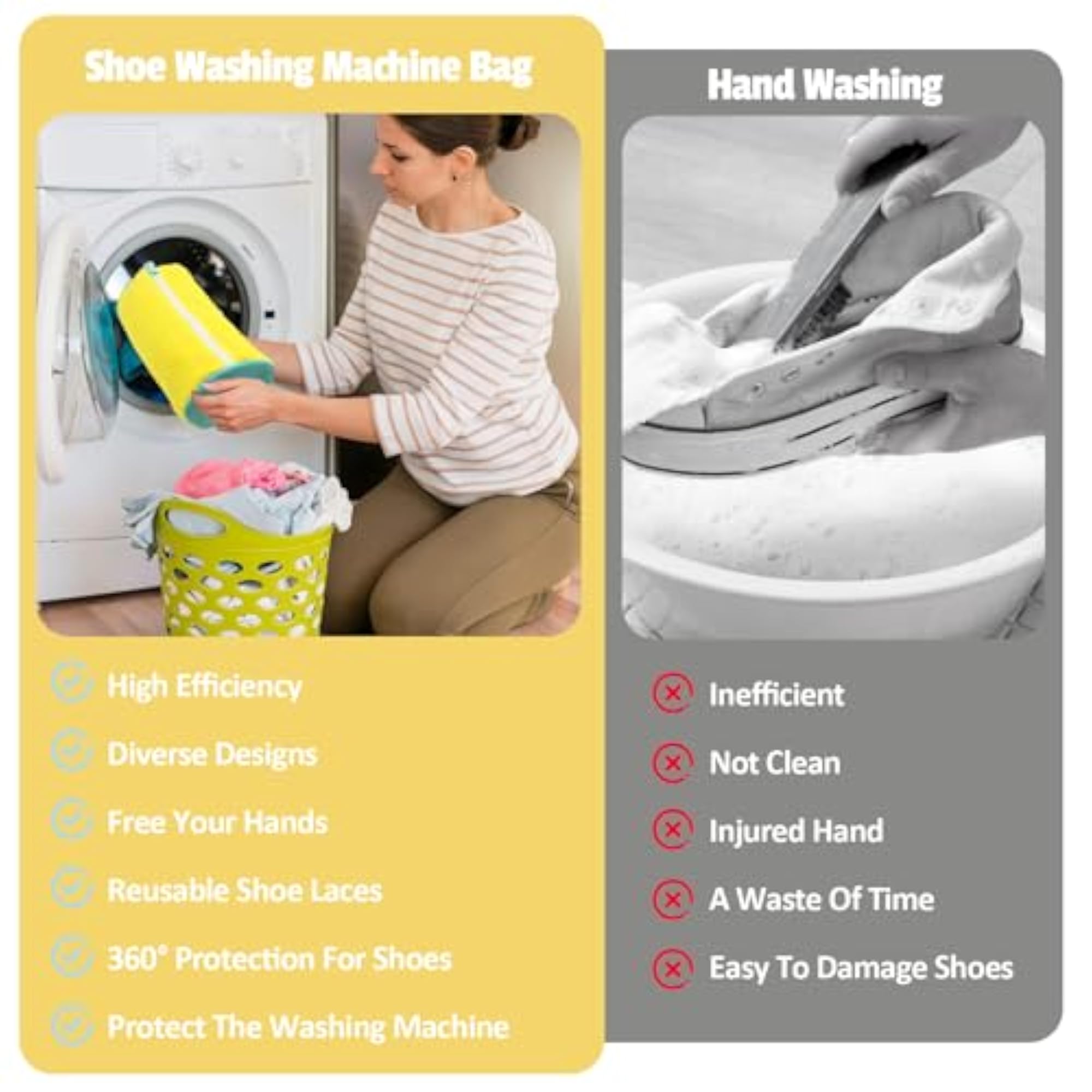 Shoe Washing Machine Bag:Shoe Washing Bag for Dryer & Washer