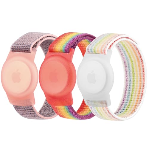 Bracelet Apple Air Tag anti-perte et ajustable en nylon doux lot de 3