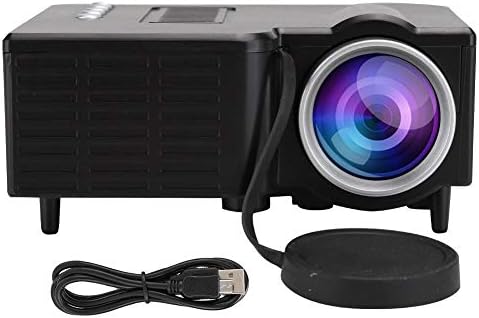 Projector, HD 1080P Video Projector, Portable Projector for LED Display Supported, Home Theater Video Projector with Fan + Aluminum Radiator + Eddy Air Duct, Mini Projector(Black)