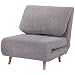 Produktbild HOMCOM 2 in 1 Schlafsessel Klappbar Schlafsofa mit Bettfunktion Verstellbarer Rückenlehne, Gästebett bis 200kg Relaxsessel in Cordoptik Klappsessel für Wohnzimmer Schlafzimmer 82 x 87 x 89 cm Hellgrau